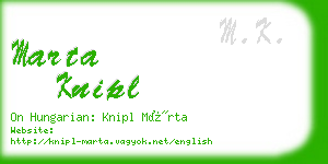 marta knipl business card